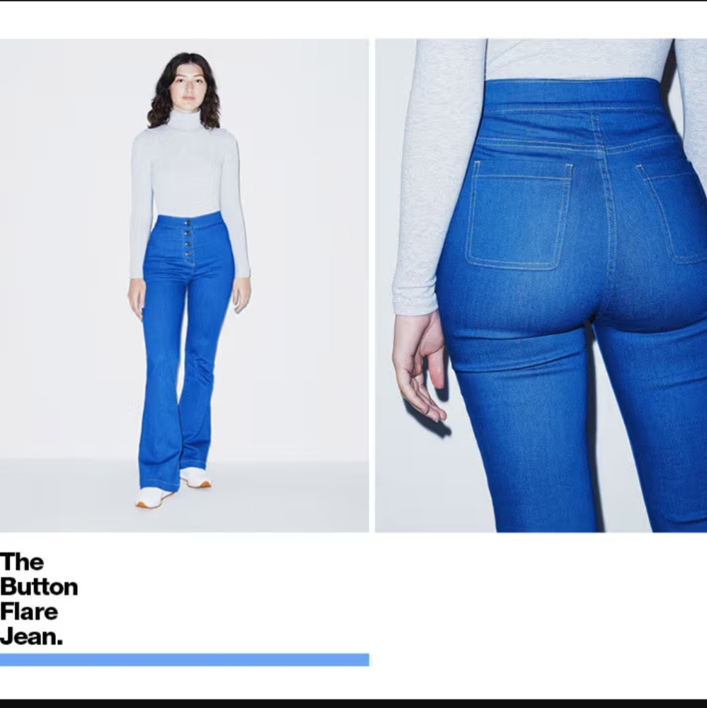 American Apparel The Button Flare Jeans Size 31